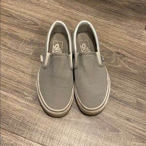 Vans Grey Slip-Ons